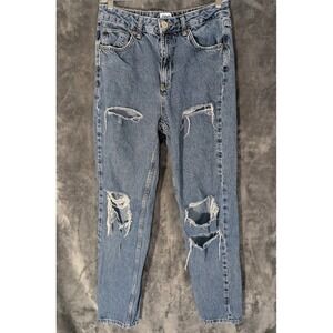 BDG "Mom"‎ High Rise Jeans Distressed On Purpose Women's W28xL32 Y2K Grunge